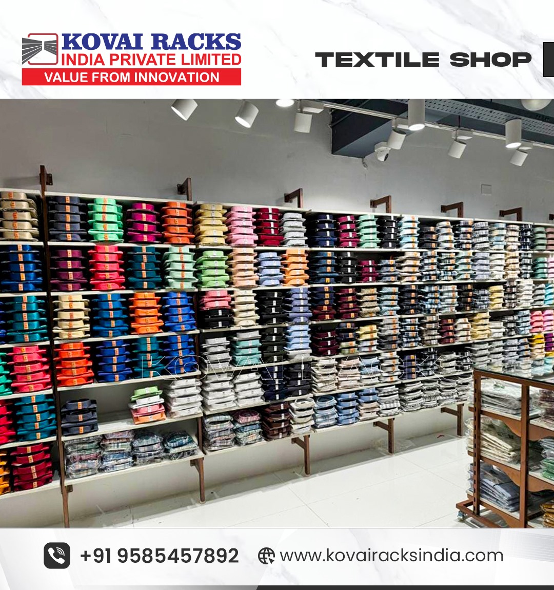Wall mount Textile Racks 